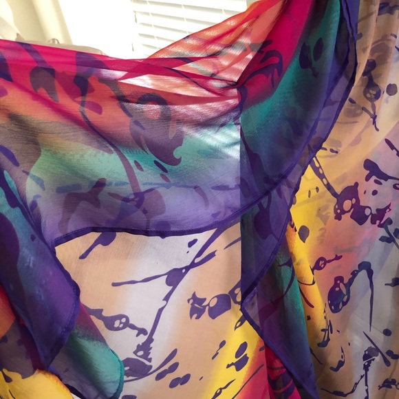 Gorgeous caftan bathing suit cover up. NWT. M. - Picture 4 of 7